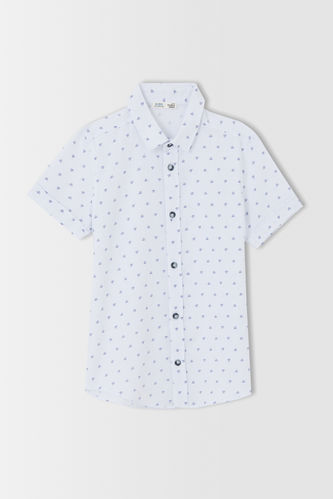 Boy Patterned Short Sleeve Shirt