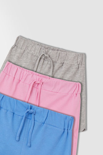 Girl Basic Drawstring Shorts (3 Pack)