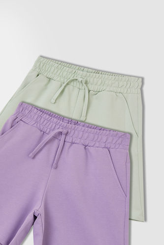 Girl Basic Drawstring Shorts (2 Pack)