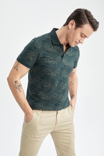 Slim Fit Shorts Sleeve Floral Print T-Shirt