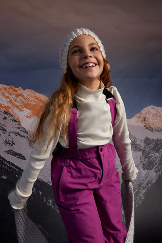 Kız Çocuk Esnek Belli Askılı Kayak Pantolon