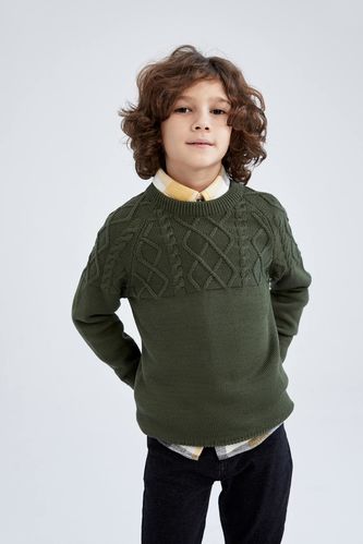 Пуловер чиносы стандартного кроя с круглым вырезом