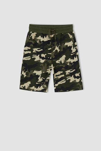 Boy Patterned Camouflage Bermuda Shorts