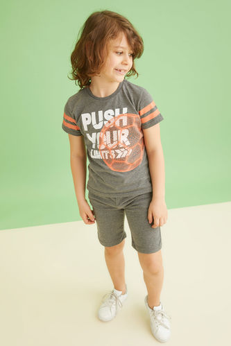 Boy Printed Short Sleeve T-Shirt And Shorts Set