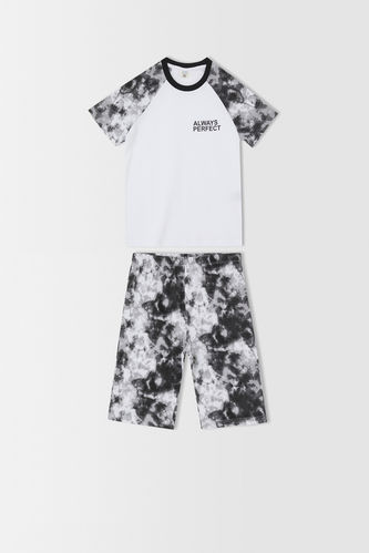 Boy Printed Short Sleeve T-Shirt And Shorts Pyjama Set