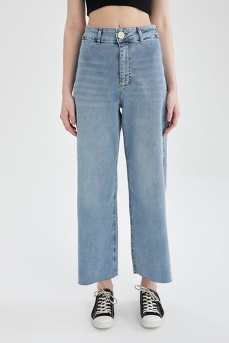 Culotte High-Waisted Jeans