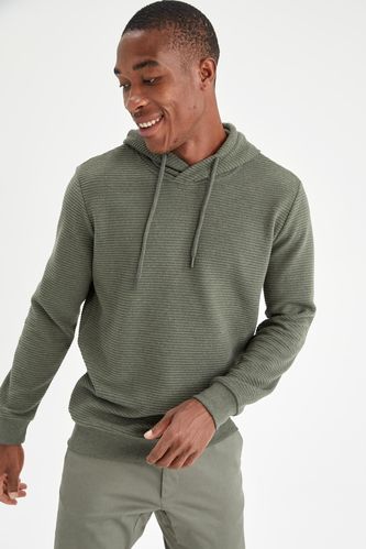 Regular Fit Kapüşonlu Basic Sweatshirt