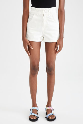 Relaxed Fit Paperbag Shorts