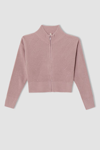 Girl Turtleneck Crop Sweater
