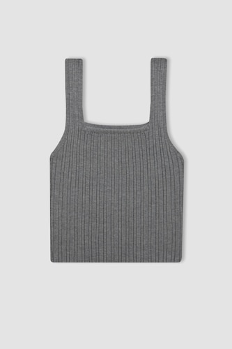 Slim Fit Square Neck Crop Top