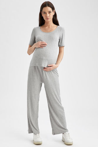 Regular Fit Knit Maternity Trousers