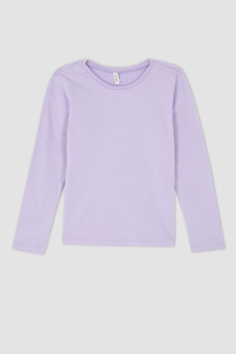 Girls purple long outlet sleeve shirt