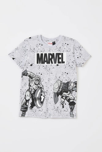 Boy Licensed Marvel Short Sleeve Crew Neck T-Shirt
