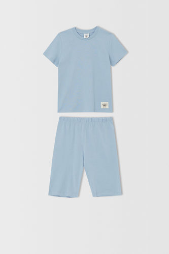 Erkek Çocuk Organik Pamuklu Kısa Kollu Pijama Takımı