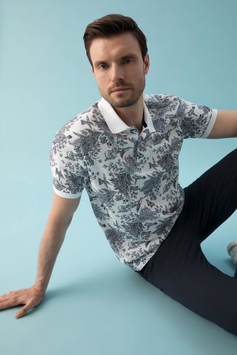 Slim Fit Short Sleeve Floral Print T-Shirt