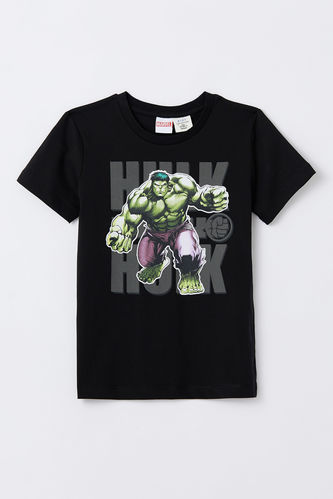 Boy Licensed Hulk Short Sleeve Crew Neck T-Shirt