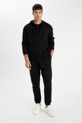 Man Black Relax Fit Trousers