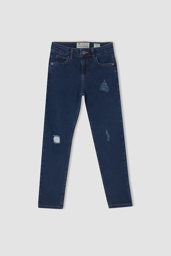 Boy Slim Fit Distressed Denim Jeans