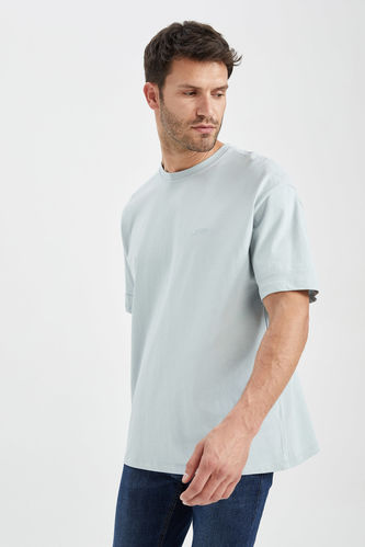 Oversize Fit Crew Neck Basic Short Sleeve Cotton Combed T-Shirt