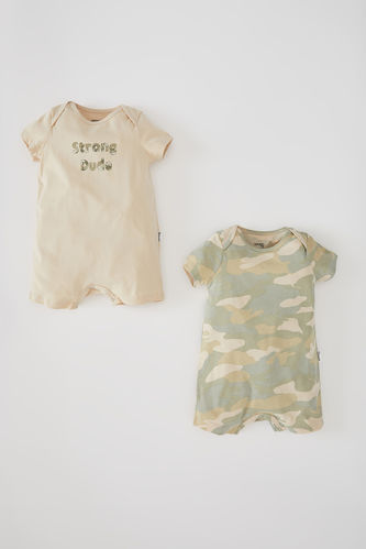 Ensemble de 2 combinaisons en coton à motif camouflage pour bébé garçon