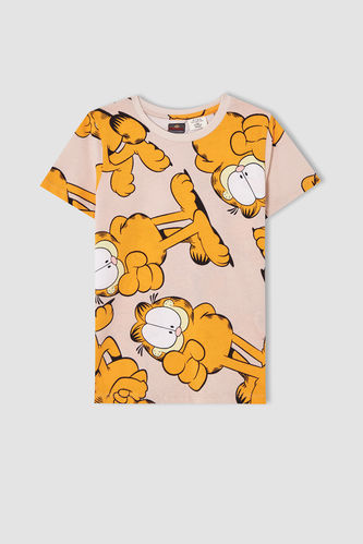 Erkek Çocuk Garfield Lisanslı Kısa Kollu Tişört