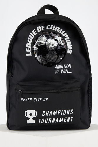 Boys Football And Basketball Sequined Backpack