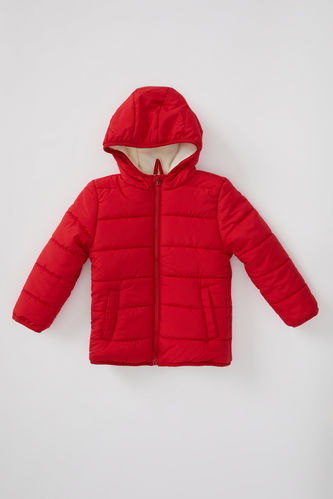 Baby Girl Regular Fit Hooded Pocket Micro Fleece Lined Coat