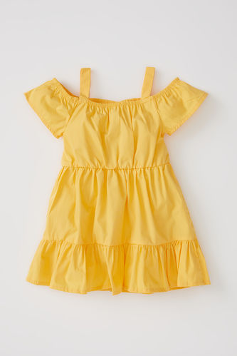 Kız Bebek Kısa Kol Volanlı Elbise