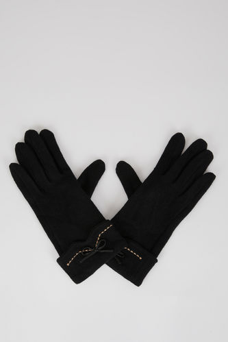 Women's Plain Knit Acrylic Knitwear Gloves