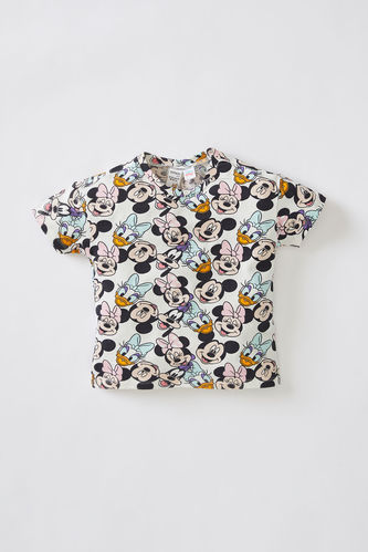 T-shirt à manches courtes en coton sous licence Minnie Mouse pour bébé fille
