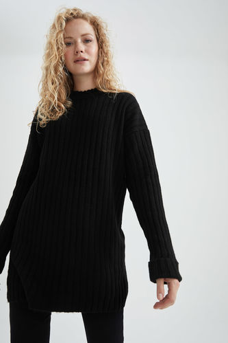 Regular Fit Crew Neck Knitted Tunic