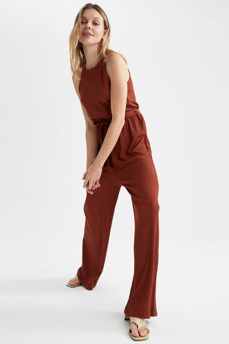 Relaxed Fit Halter Neck Jumpsuit