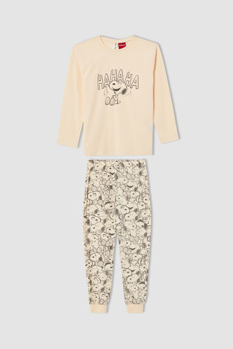 Kız Çocuk Snoopy Uzun Kollu Pijama Takımı