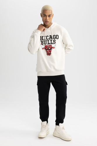 Black Man Chicago Bulls Licensed Thick Sweatshirt Fabric Jogger 2659770