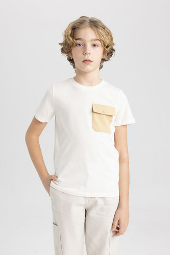 T-shirt à manches courtes à poche unique pour garçon