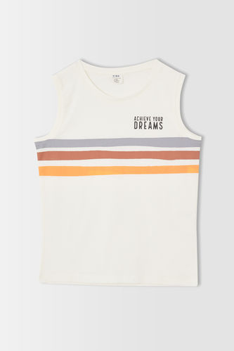 Boy Striped Sleeveless Crew Neck T-Shirt