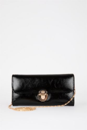 Kadın Zincir Askılı Suni Deri Cüzdan