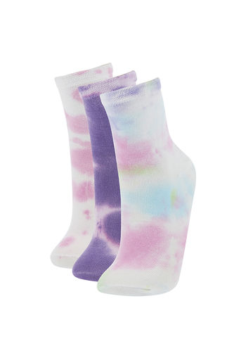Batik Desenli 3'lü Soket Çorap