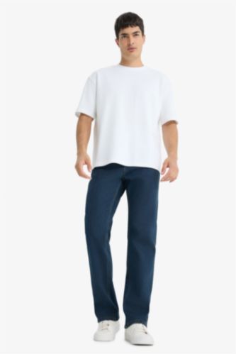 Diago Comfort Fit Yüksek Bel Geniş Paça Düz Paça Jean Pantolon