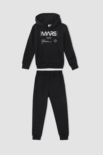 Erkek Çocuk Mars Baskılı Sweatshirt ve Jogger Eşofman Alt Takımı