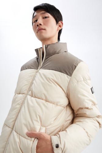 Fleece lined cheap puffer coat