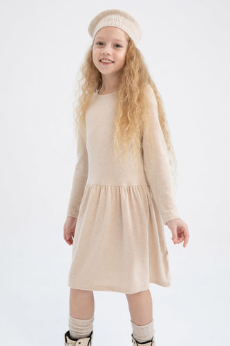 Kız Çocuk Relax Fit Uzun Kollu Elbise
