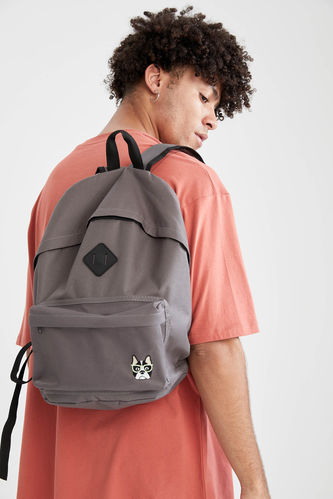 Printed Backpack with Laptop Compartment