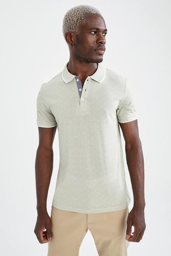 Regular Fit Textured Short Sleeve Polo Shirt