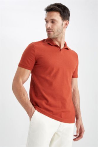 MAN Orange Modern Fit Short Sleeve Polo T-Shirt