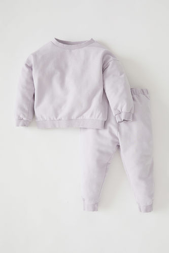 Kız Bebek Sweatshirt Ve Eşofman Alt Takımı