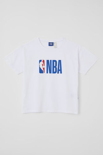 Girl Standard Fit Short Sleeve NBA Printed T-Shirt