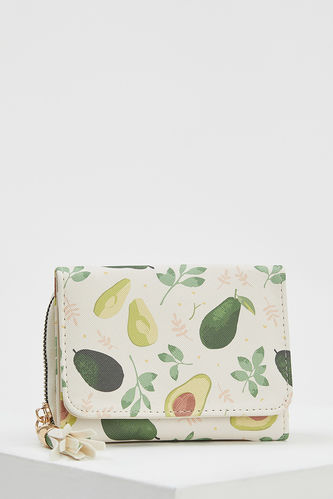 Avocado Patterned Faux Leather Wallet