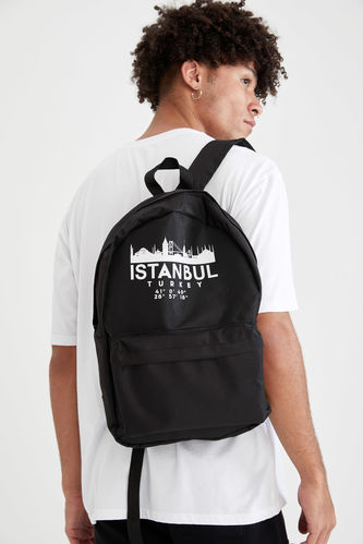 Istanbul Printed Backpack with Laptop Compartment