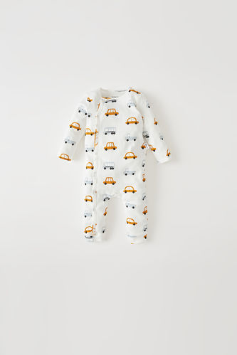 Long Sleeve Car Print Sleepsuit
